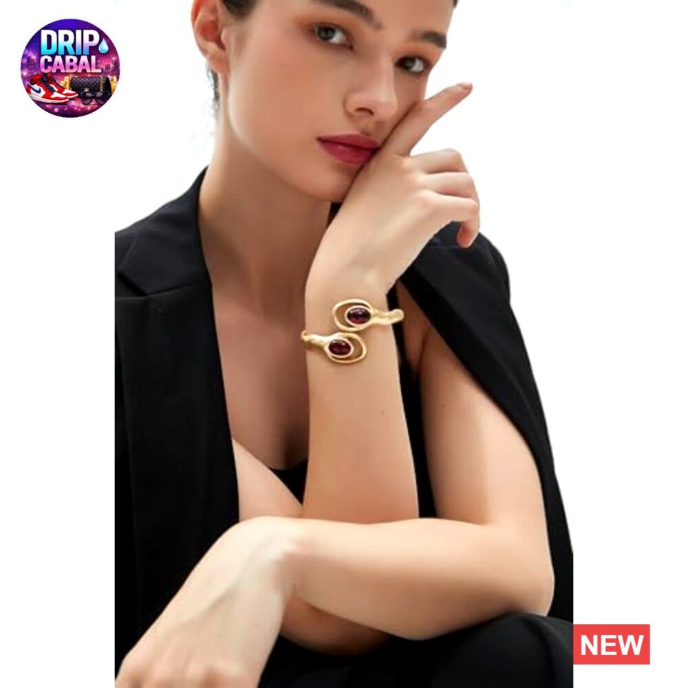 Chunky Cuff Bracelet Stackable Boho Statement Jew… - image 6